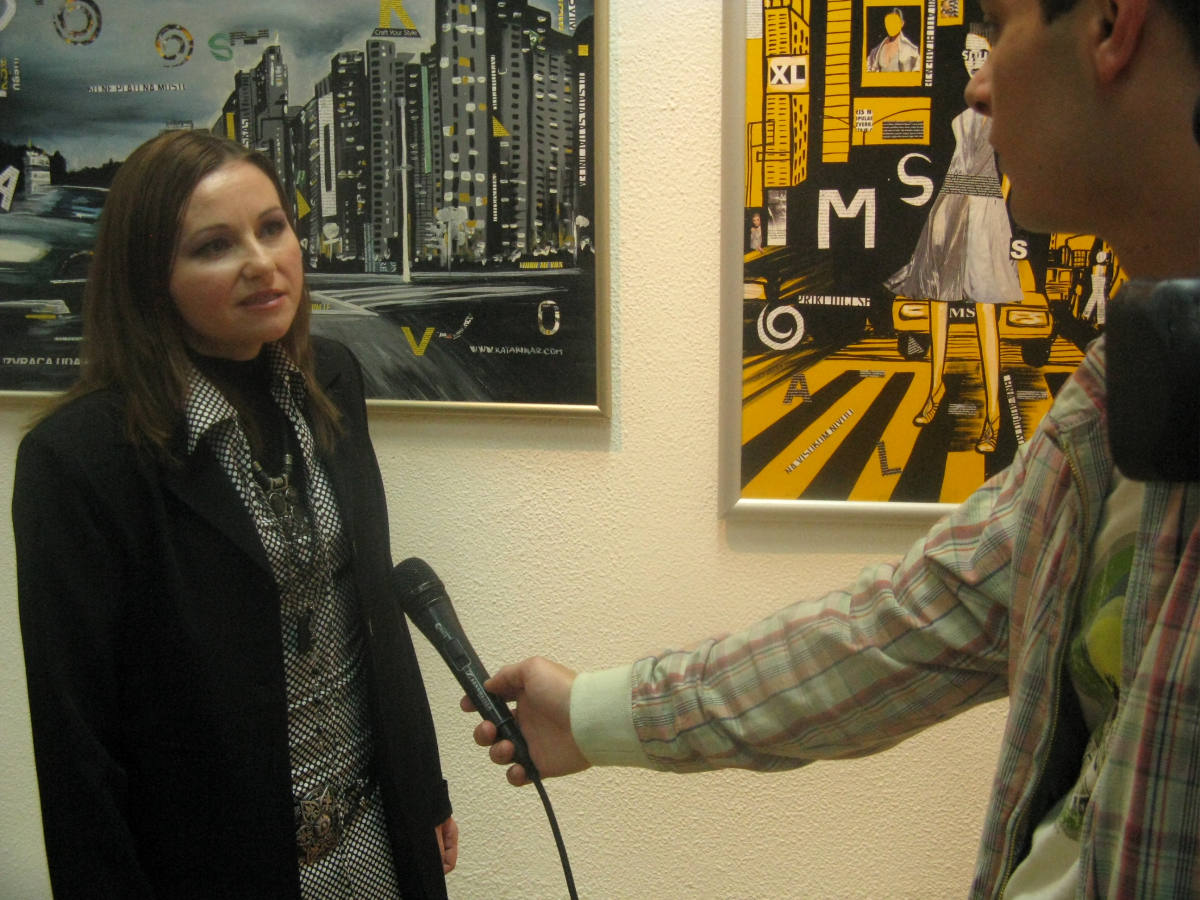 Otvaranje izložbe Katarine Radenković, Niški kulturni centar, april, 2009.